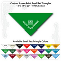 14"x14"x20" Kelly Green Custom Printed Imported 100% Cotton Pet Bandanna